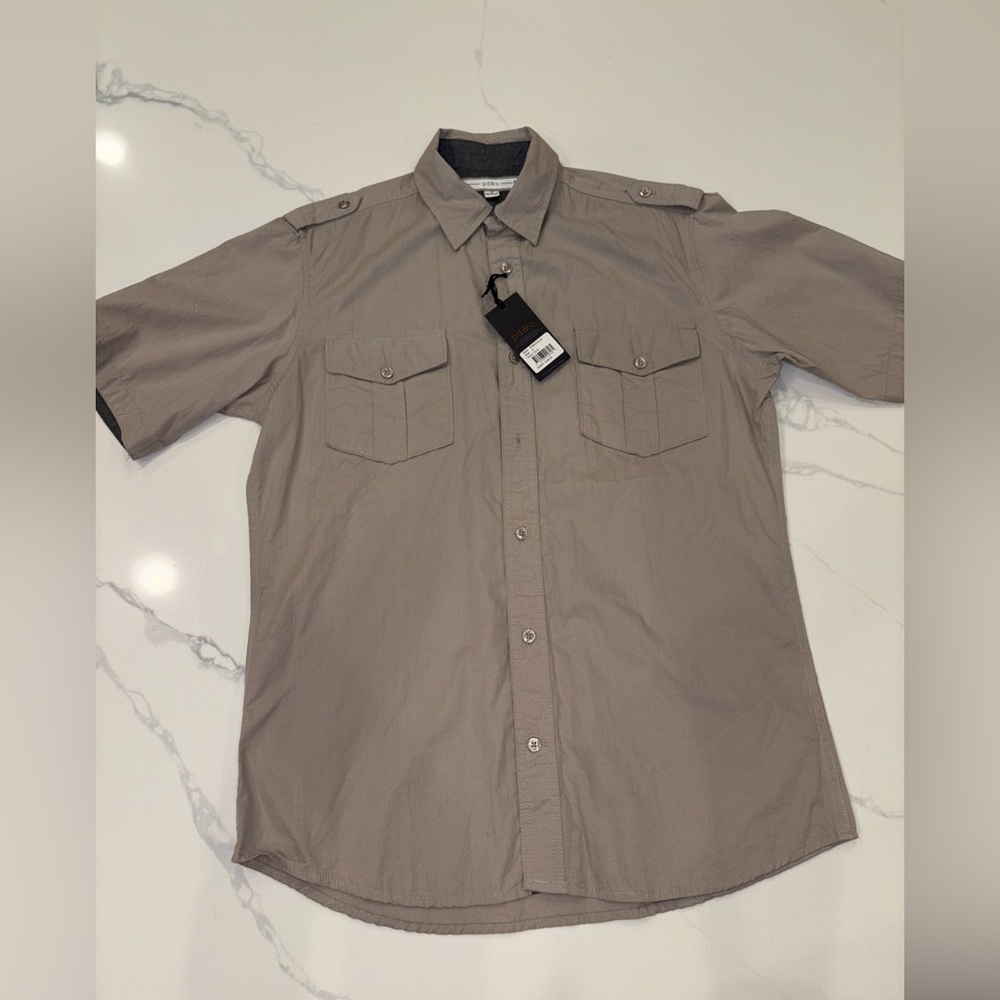 *NWT* Men's PD&C Casual Grey Shirt